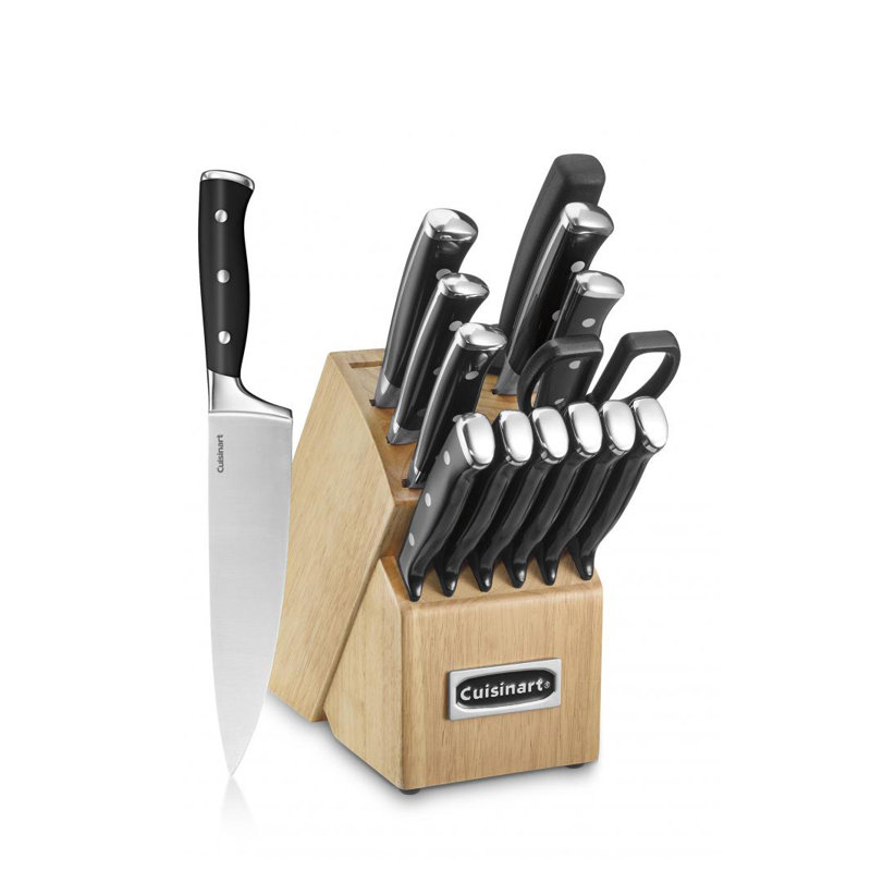 Cuisinart Triple Rivet 15 Piece Knife Block Set Reviews Wayfair Triple Rivet 15 Piece Knife Block Set