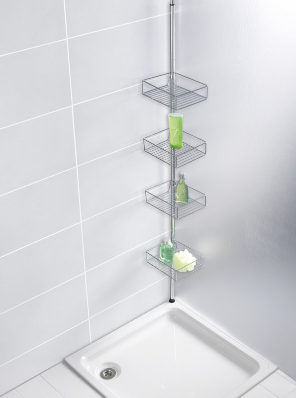 Wenko Domaso Telescopic Metal Wall Mounted Shower Caddy & Reviews