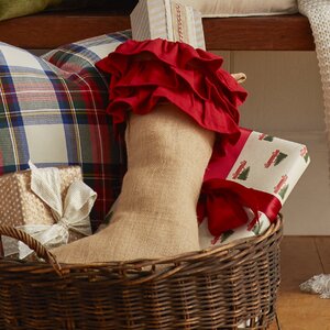 Ruffle Design Jute Stocking