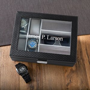 Personalized Men's Watch and Sunglass Box