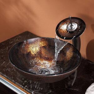 Copper Pluto Circular Vessel Bathroom Sink