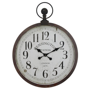 Pocket Watch Style Wall Clock Wayfair Ballwin Kensington Station Pocket Watch Wall Clock