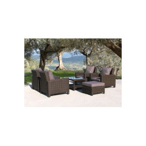 6-tlg. Loungesofa-Set Lanzarote Ibiza mit Kissen..