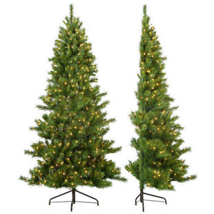 Half Wall Christmas Trees You Ll Love Wayfair Pre Lit Palm Tree 7 Green Pine Artificial Christmas With 350 Clear White Lights Stand