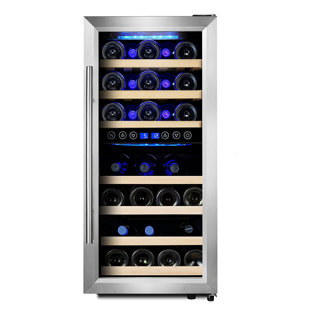 Wine Coolers Refrigerators You Ll Love In 2019 Wayfair 33 Bottle Dual Zone Freestanding Wine Cooler