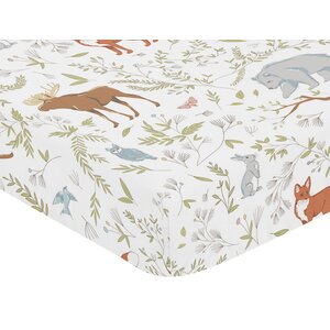 Woodland Toile Fitted Crib Sheet