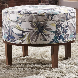 Premium Round Storage Ottoman by Corzano Designs