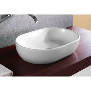 Ceramica Oval Vessel Bathroom Sink