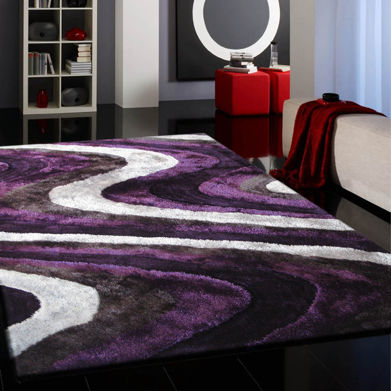 Orren Ellis Sirard Hand Tufted Gray Purple Indoor Area Rug Reviews Sirard Hand Tufted Gray Purple Indoor Area Rug