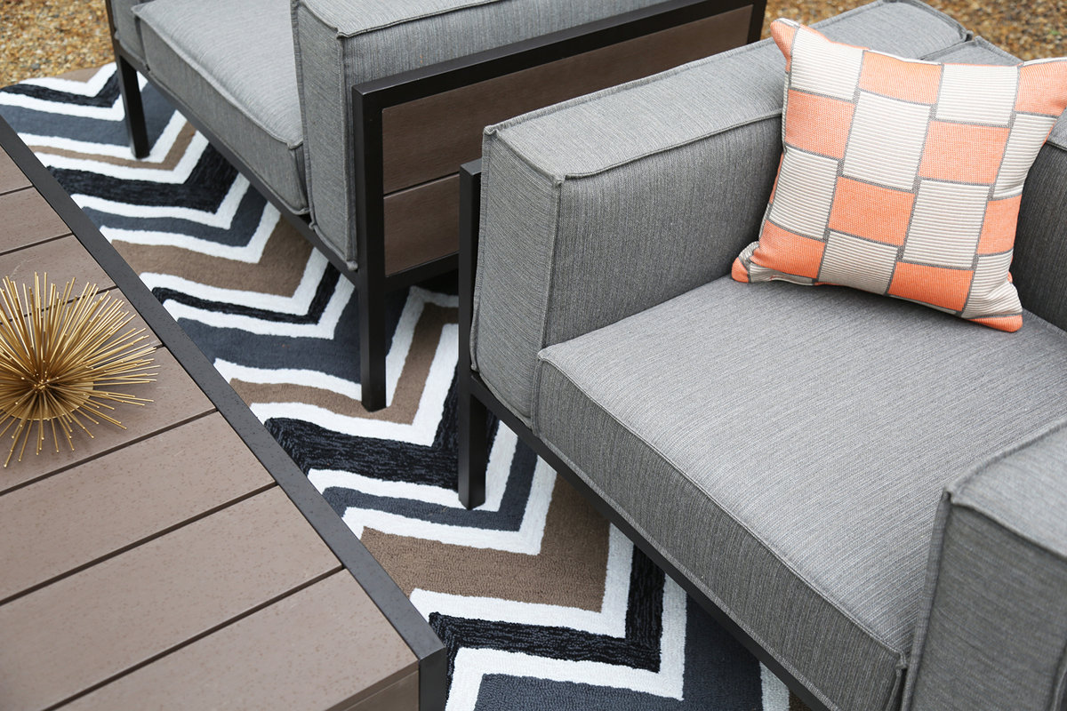 AE Outdoor Manhattan 4 Piece Sunbrella Sofa Set with Cushions & Reviews