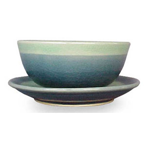11 oz. Celadon Ceramic 2 Piece Place Setting, Service for 1 (Set of 2)