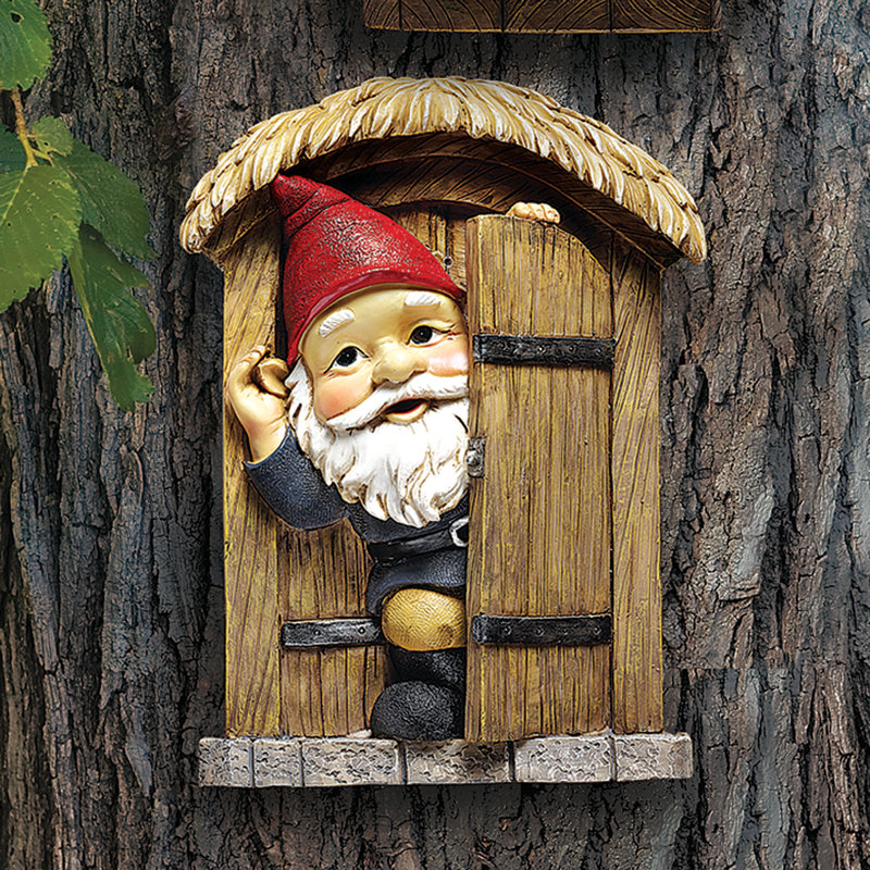 Design Toscano Knothole Door Gnome Garden Welcome Tree ...