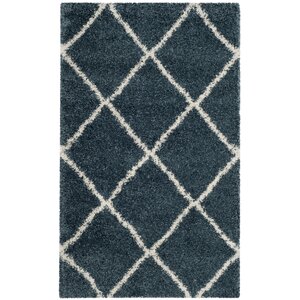 Humberto Shag Blue/Beige Area Rug