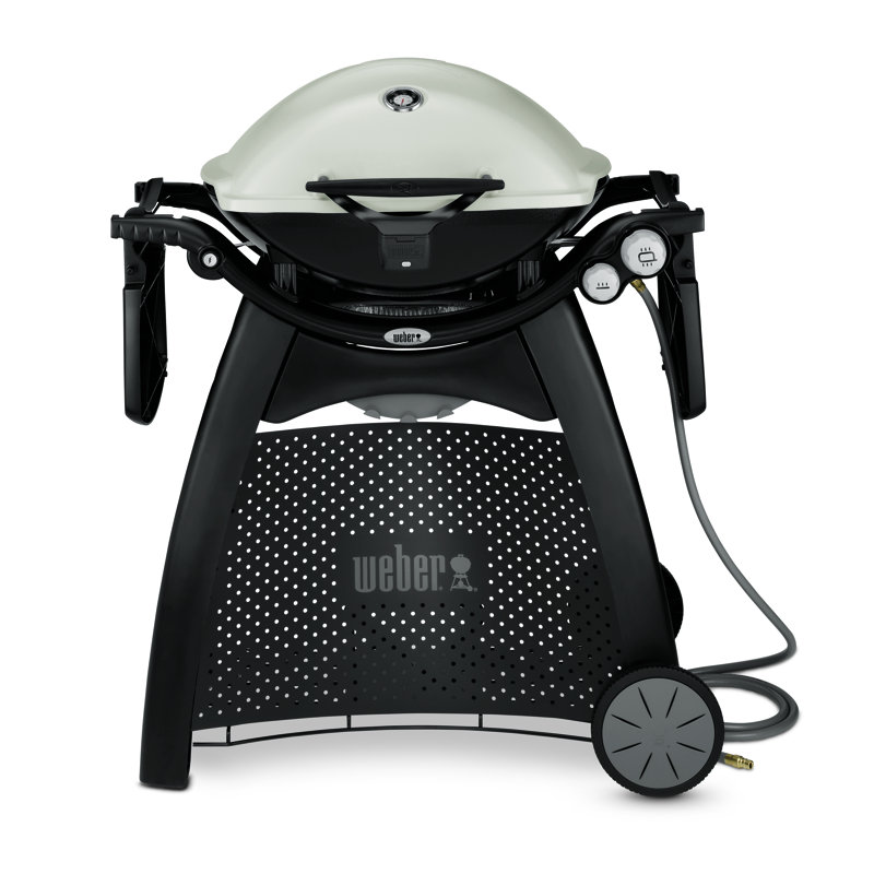 Weber Q Series 3200 2 Burner Natural Gas Grill With Side Shelves Q Series 3200 2 Burner Natural Gas Grill With Side Shelves