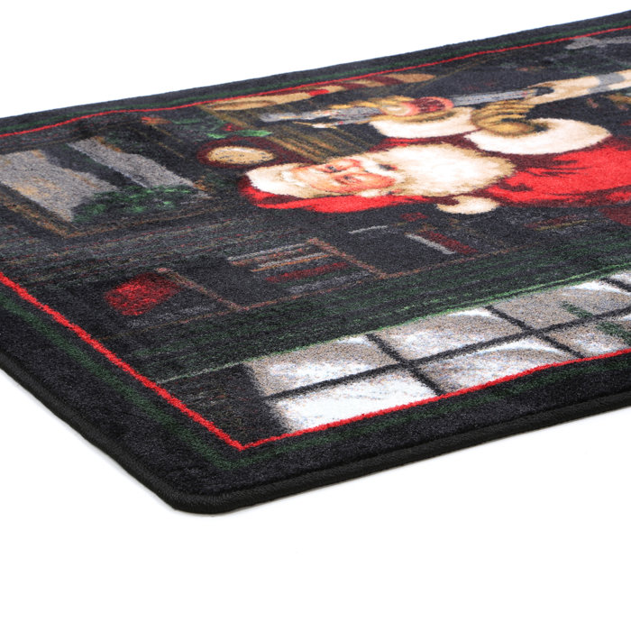 Milliken Winter Seasonal Santa S Visit Christmas Area Rug Reviews Winter Seasonal Santa S Visit Christmas Area Rug