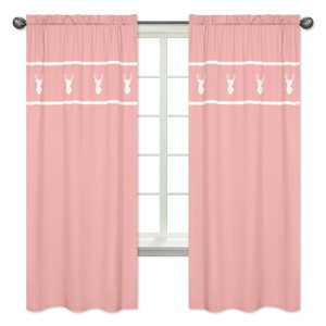 Woodsy Wildlife Semi-Sheer Rod pocket Curtain Panels (Set of 2)
