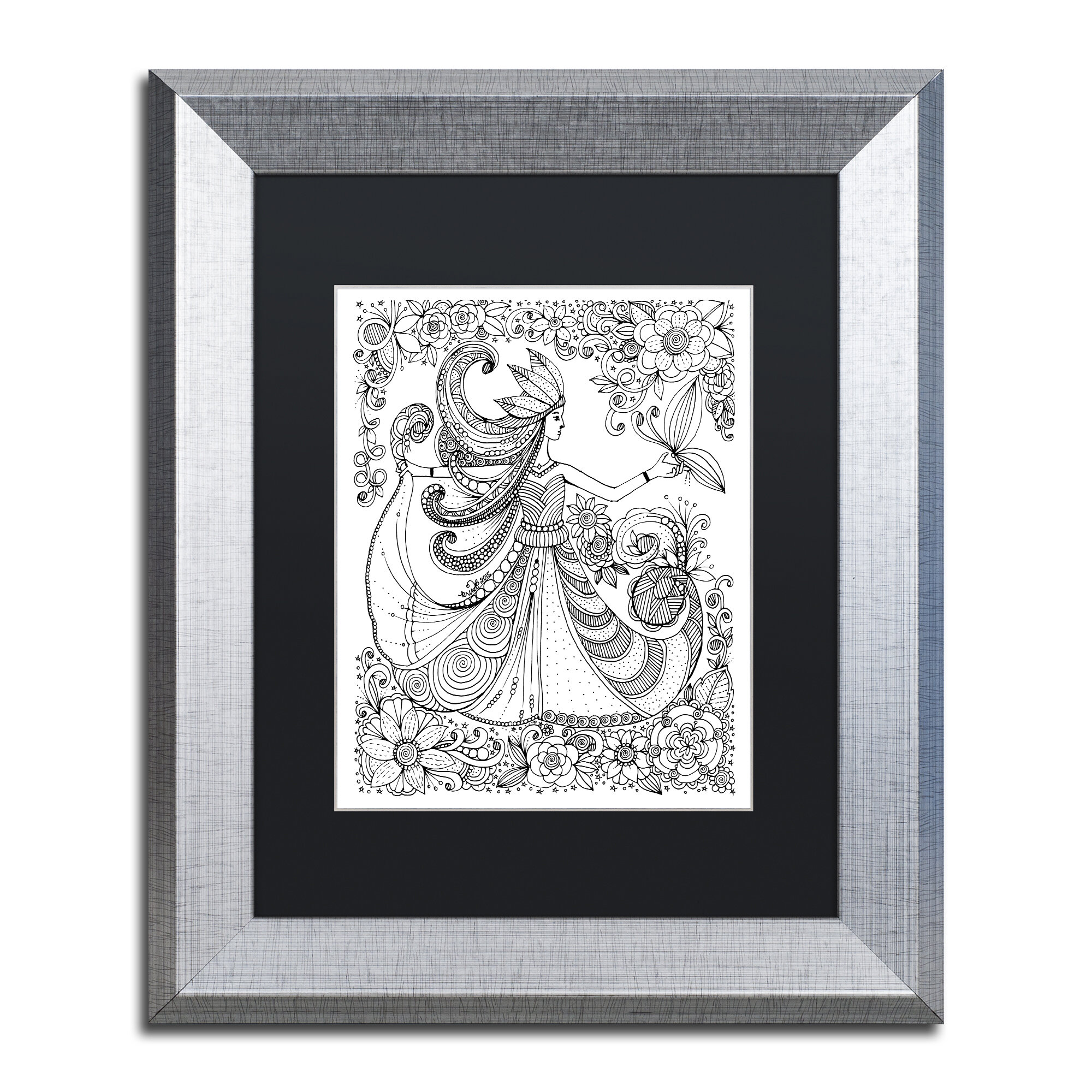 Trademark Art Woman By KCDoodleArt Framed Graphic Art Wayfair