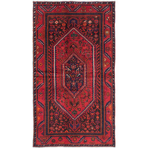 One-of-a-Kind Bilbie Hand-Knotted Wool Dark Burgundy Area Rug