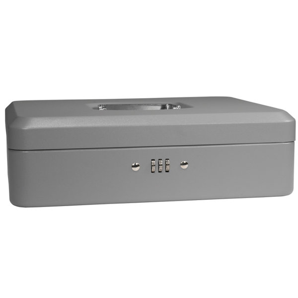 Barska Large Gray Cash Box with Combination Lock Wayfair
