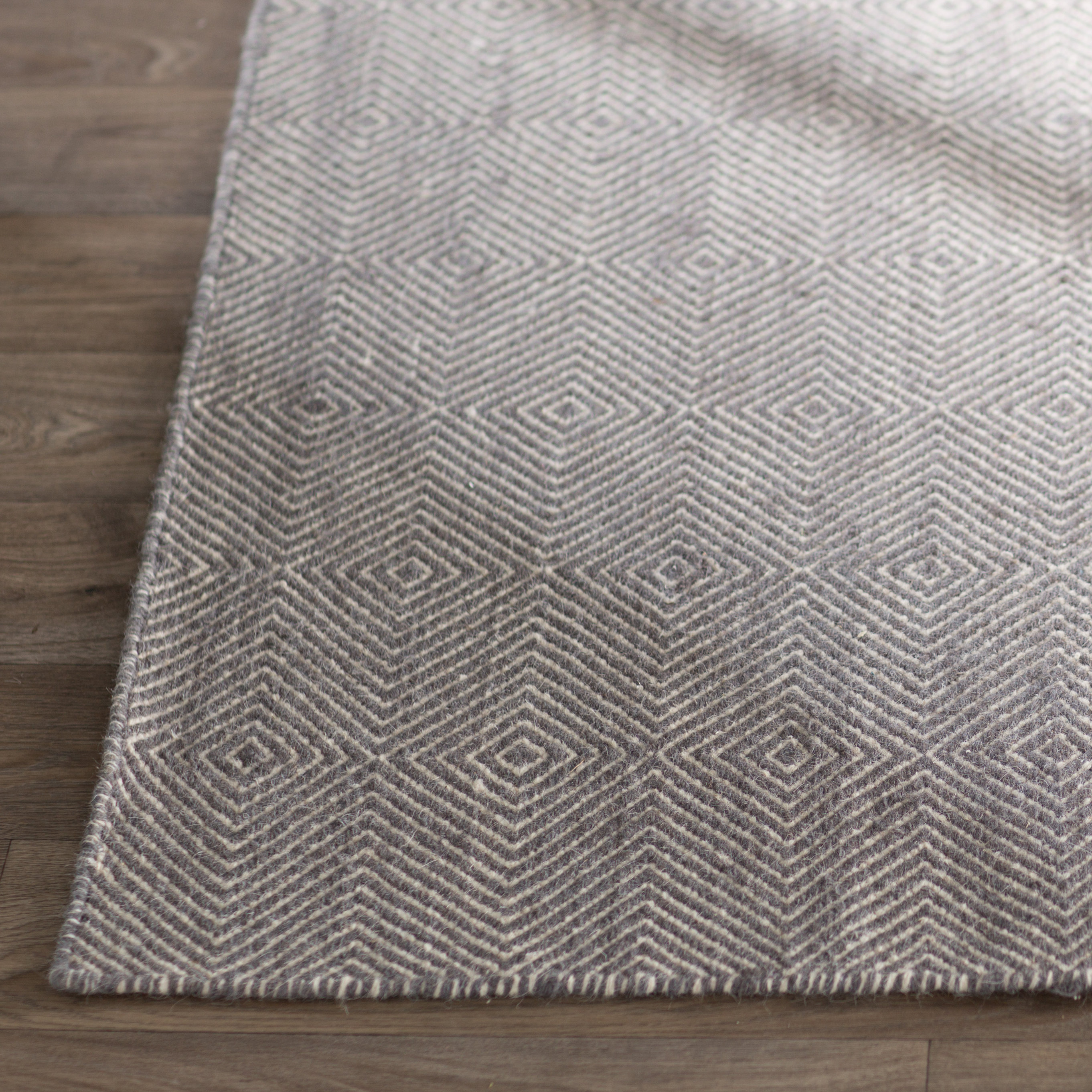 Mercury Row Marcelo Flat Woven Cotton Gray Area Rug Reviews Wayfair