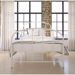 White Metal Bed Frames metal white beds you'll love | wayfair White Metal Bed Frames metal white beds you'll love | wayfair