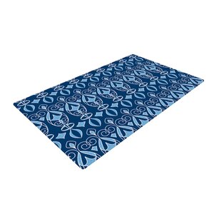 Julia Grifol Deco Pattern Aqua/Blue Area Rug
