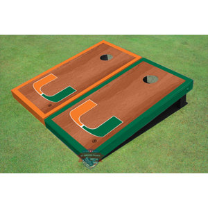 NCAA Rosewood Alternating Border Cornhole Board (Set of 2)