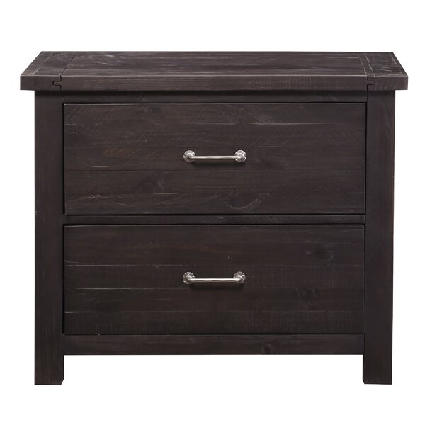 langsa solid wood 2-drawer lateral filing cabinet | allmodern
