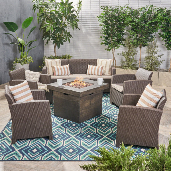 Merriweather 6 Piece Rattan Sofa Seating Group With Cushion Joss Main