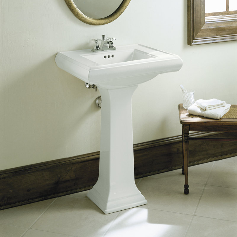 K 2238 8 0 1 96 Kohler Memoirs Ceramic 24 Pedestal Bathroom Memoirs Ceramic 24 Pedestal Bathroom Sink With Overflow