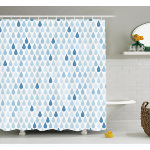 Modern Contemporary Rain Drop Shower Curtain Allmodern Rain Drops Motive Decor Shower Curtain