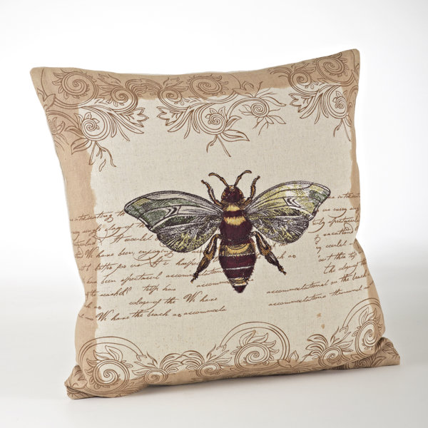 Saro Honey Bee Throw Pillow & Reviews Wayfair