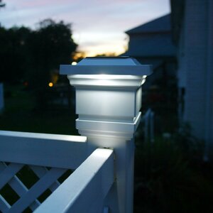 Solar 4-Light Fence Post Cap