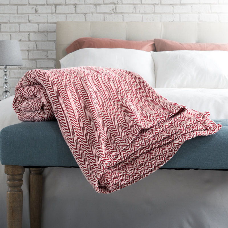 Langley Street Barmeen Chevron Egyptian Quality Cotton Blanket & Reviews Wayfair