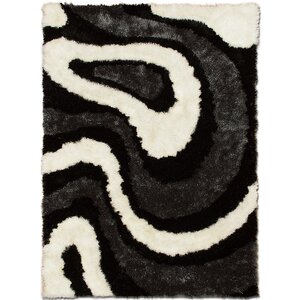 Hand-Tufted Black Area Rug