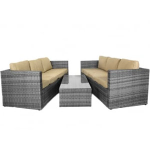 6-Sitzer Sofa-Set Algarve mit Polster von Hokku ..