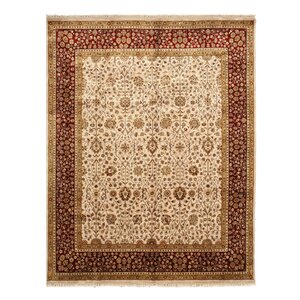 Nirmal Hand-Knotted Beige Area Rug