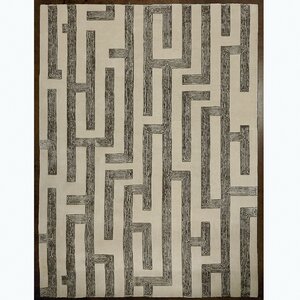 Labyrinth Hand Tufted Wool Gray Area Rug