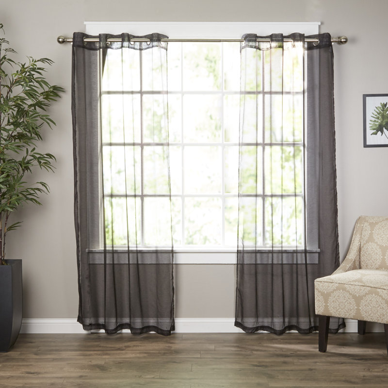 Wayfair Basics Wayfair Basics Solid Sheer Grommet Curtain Panels And Reviews Wayfairca 6441