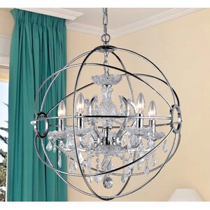 Saturn's 4-Light Crystal Chandelier