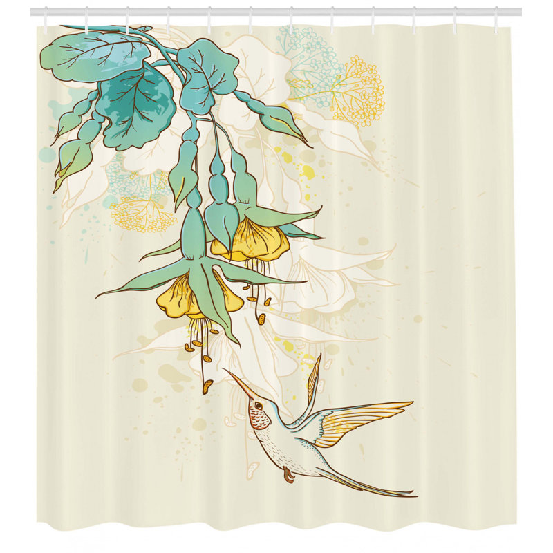 Bathroom Decor for 12 Hooks Included for Fabric Shower Curtain Set by Ambesonne
