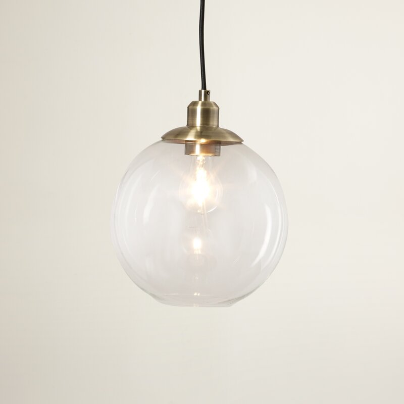 Silver Globe Pendant Light 