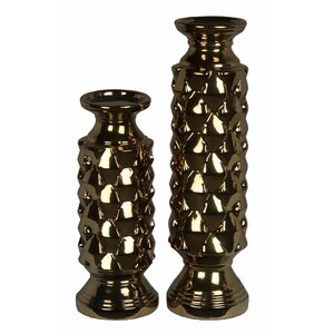 2 Piece Metal Candle Stick Set