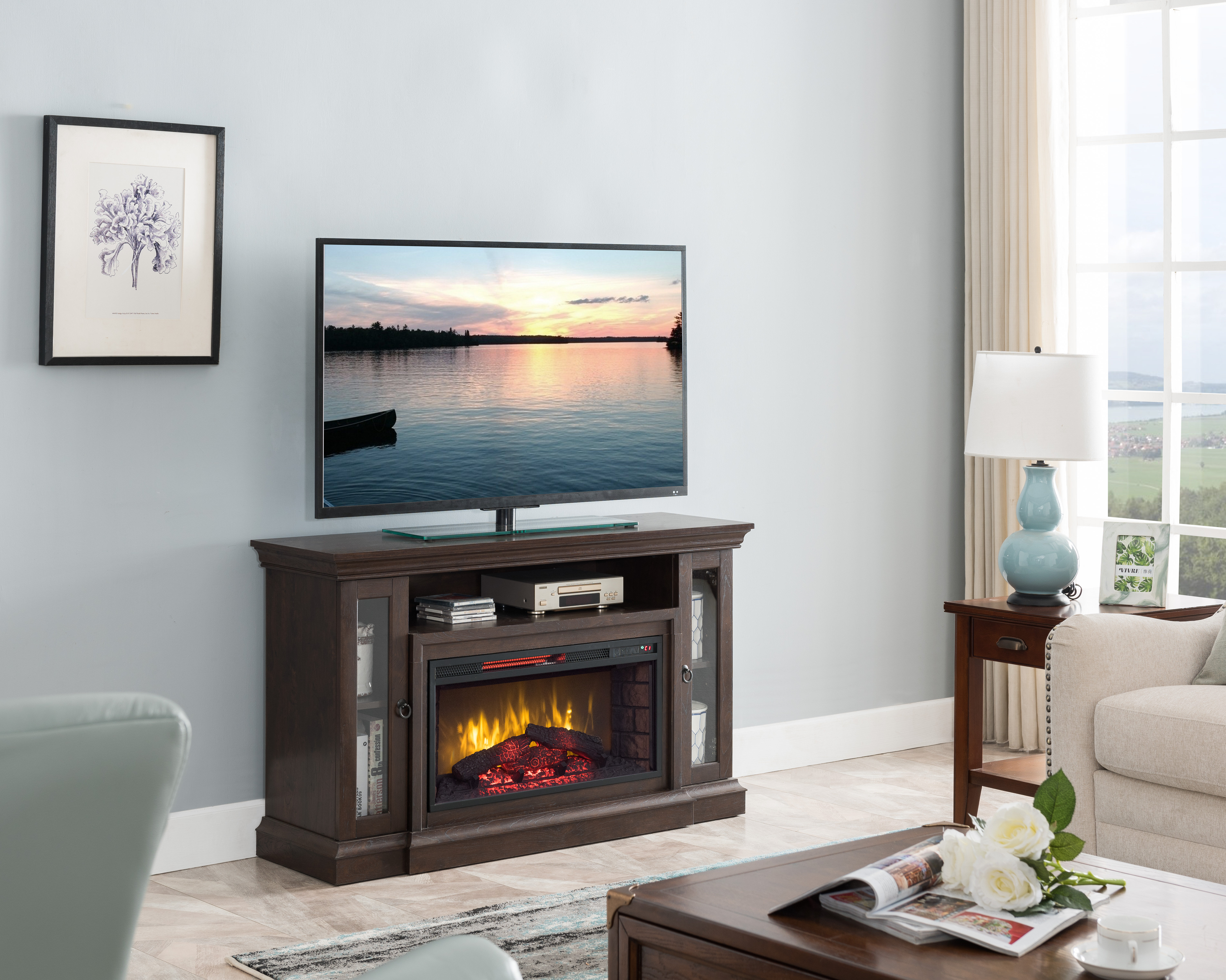 Alcott Hill Devan Tv Stand For Tvs Up To 55 Inches With Electric