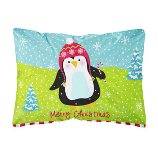 parkridge merry christmas happy penguin fabric indooroutdoor throw pillow - Lighted Penguin Outdoor Christmas Decoration parkridge merry christmas happy penguin fabric indooroutdoor throw pillow - Lighted Penguin Outdoor Christmas Decoration