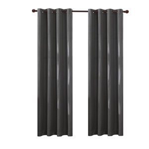 Odyssey Solid Room Darkening Thermal Grommet Single Curtain Panel (Set of 2)