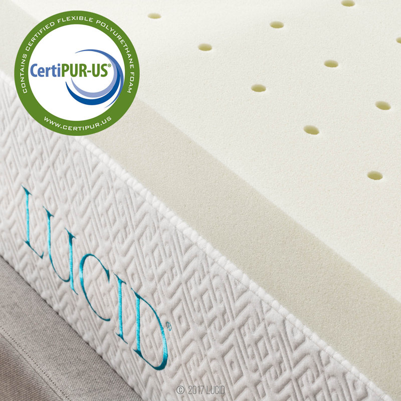 Lucid 4" Memory Foam Mattress Topper & Reviews Wayfair