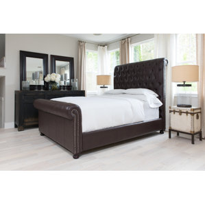 Watkins Bonded King Upholstered Bed by Darby Home Co