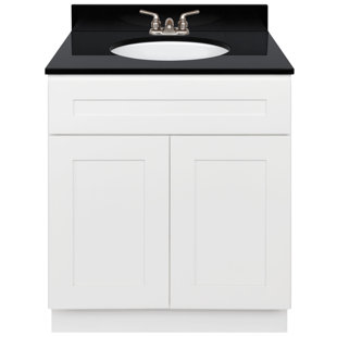 White Vanity Black Top Wayfair Quickview