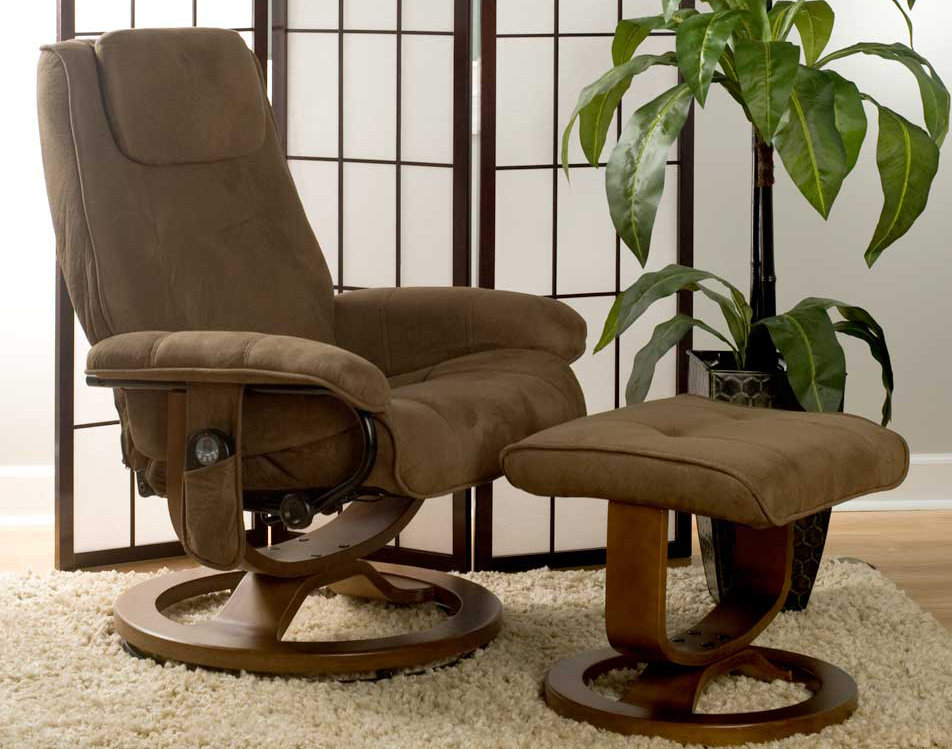 Charlton Home Reclining Heated Massage Chair with Ottoman ...
